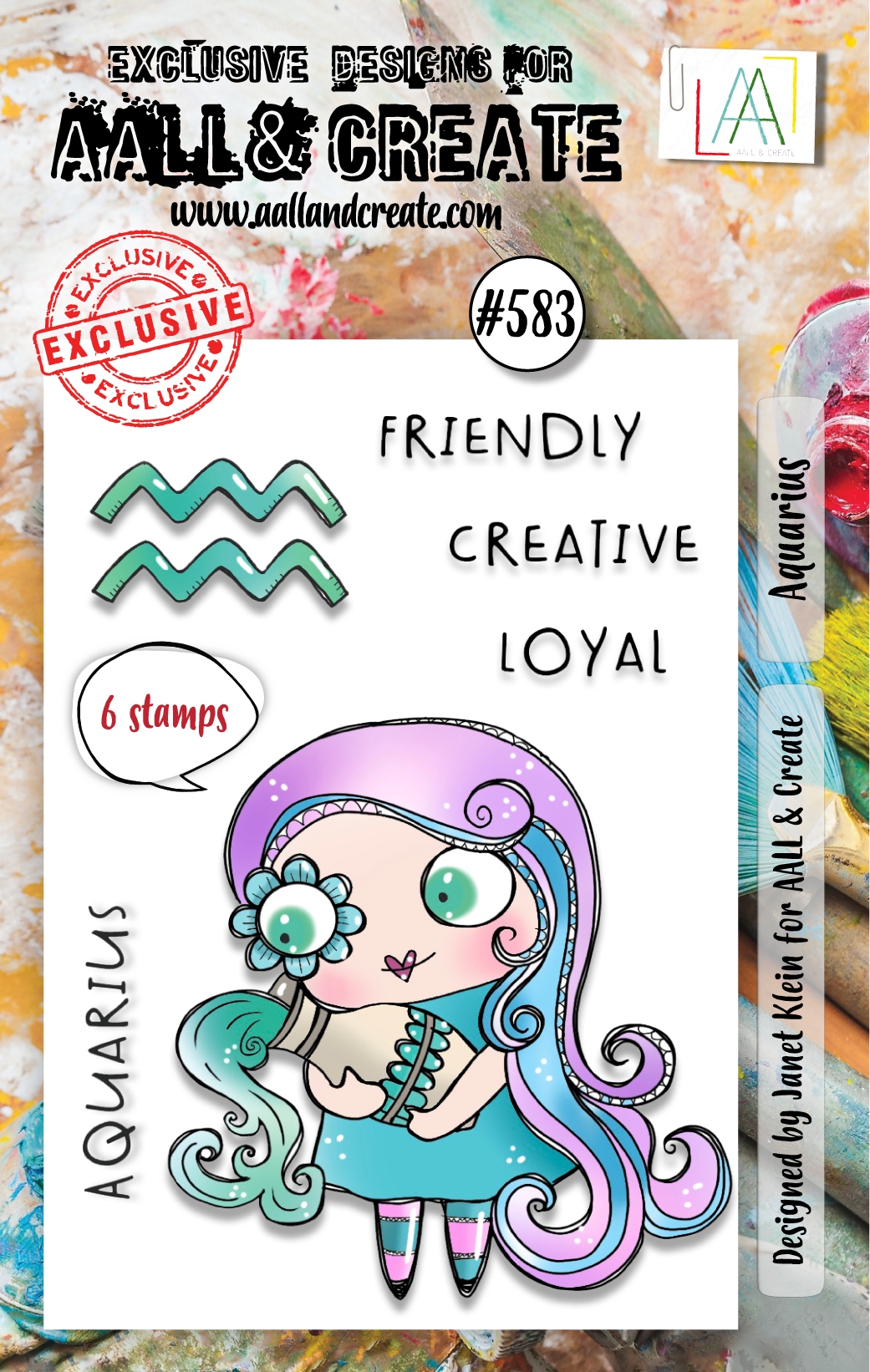 #0583 Aquarius A7 Clear Stamp Set