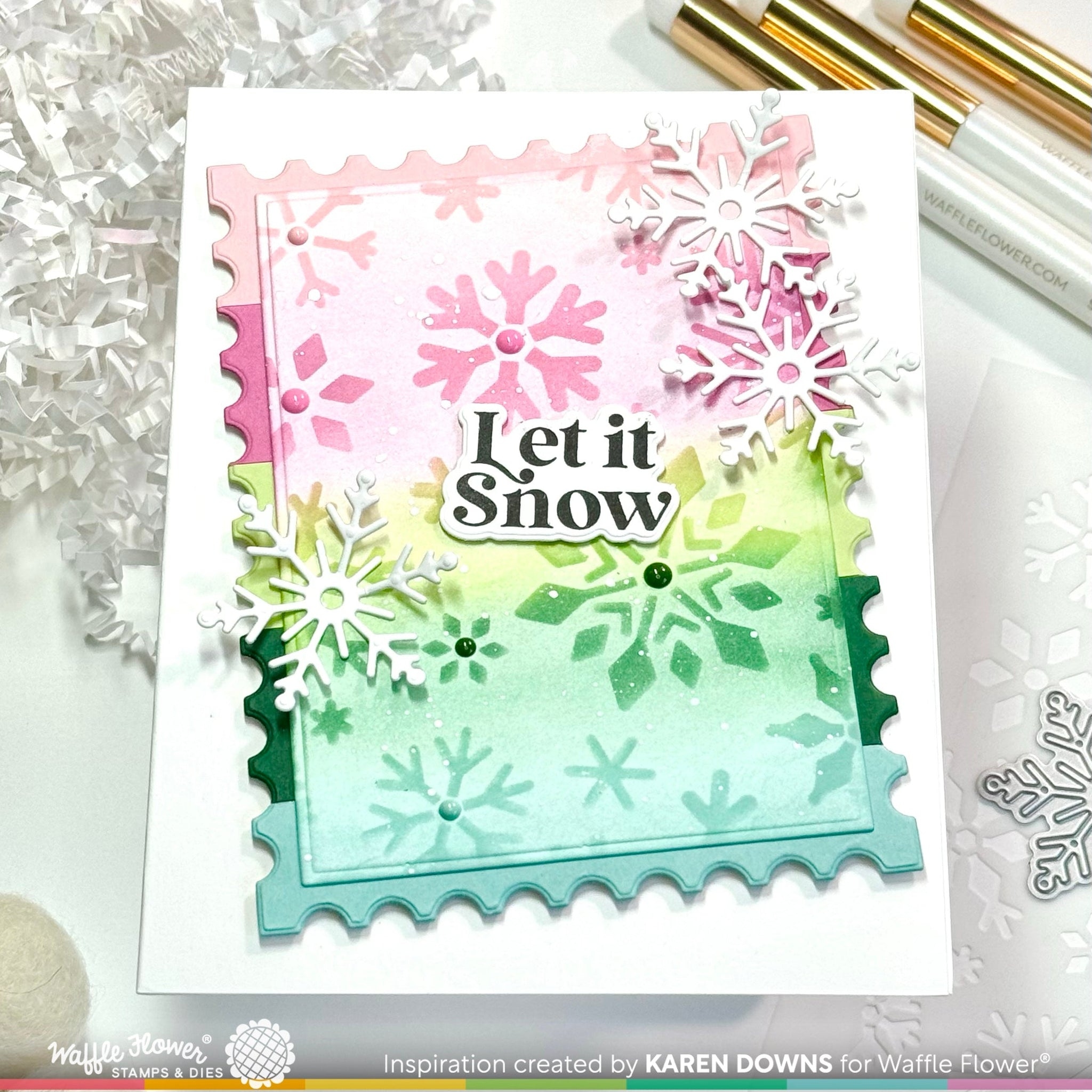 Snowflake Background Stencil