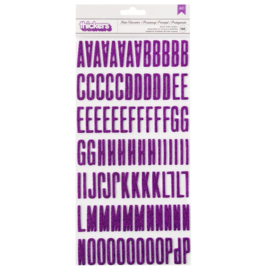 Main Character Energy Alpha Purple Glitter Thickers Stickers