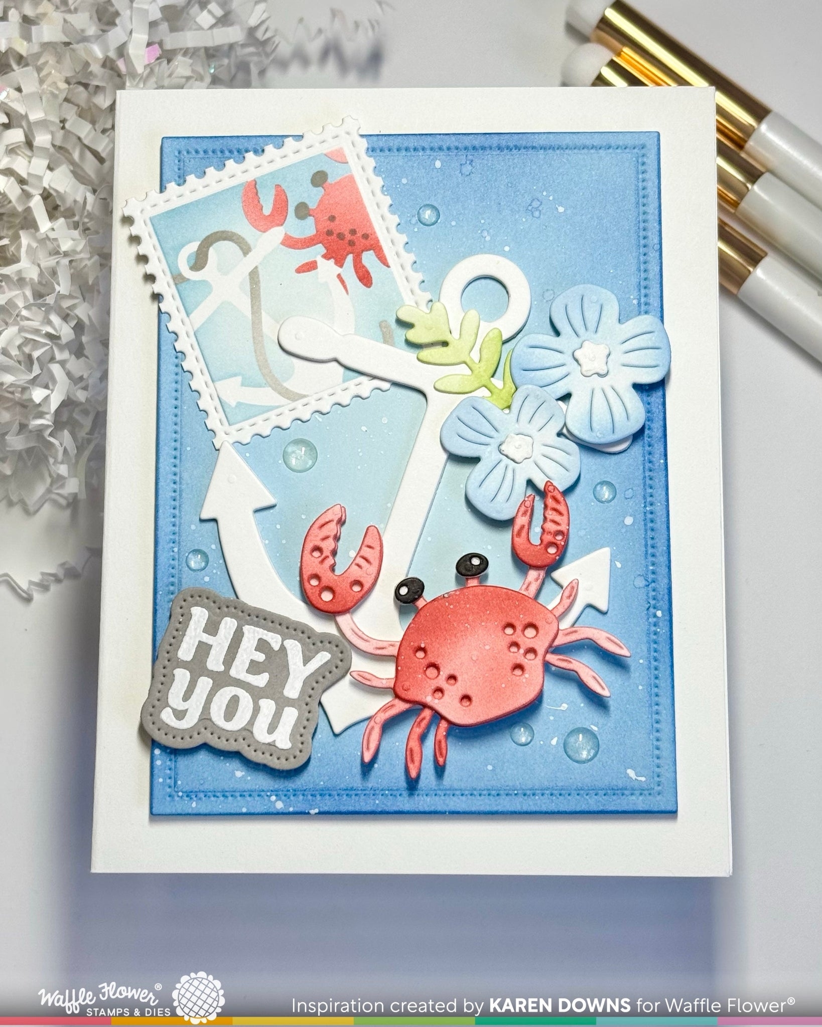 Postage Collage Coastal Stencil