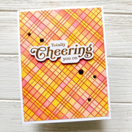 Dainty Plaid Background Layering Stencils 4.25"X5.25"