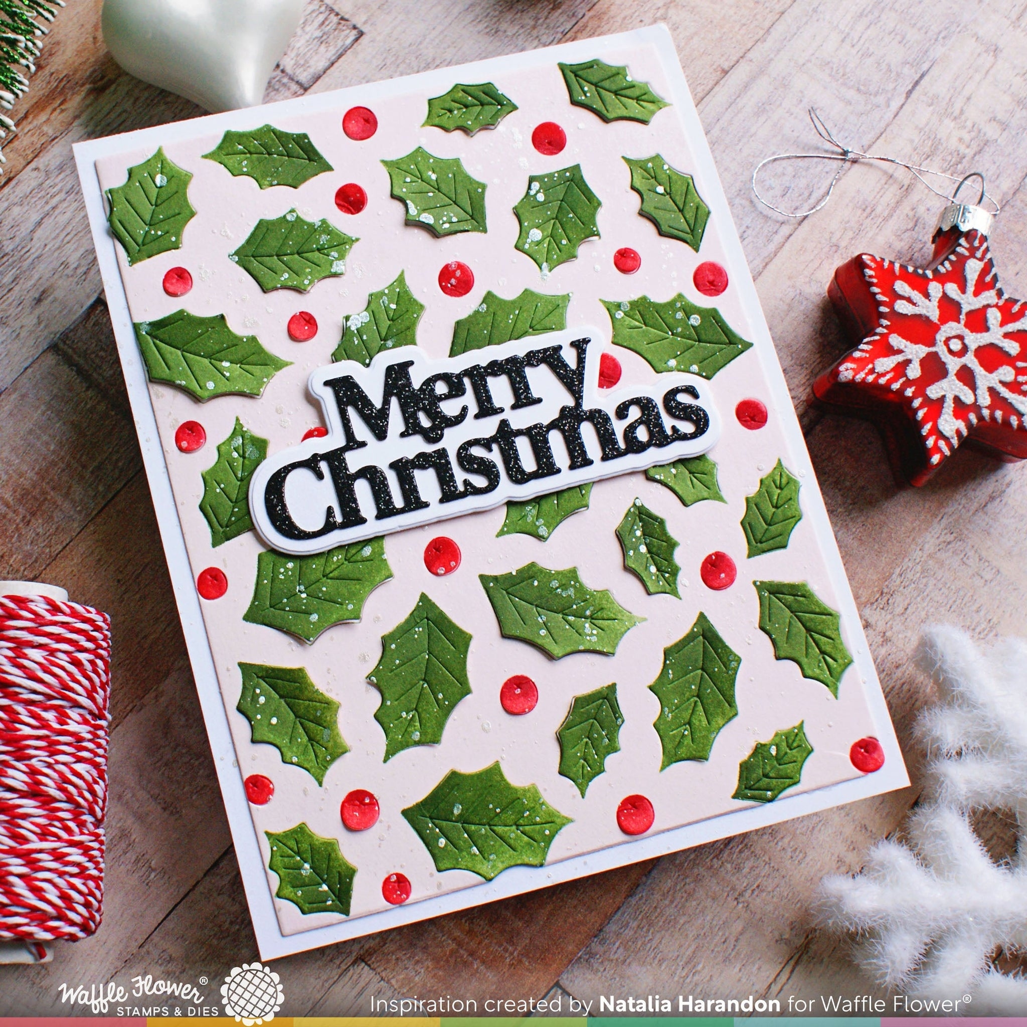 Holly Jolly Background Stencil