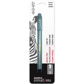 Zensations Fine Tip Brush Pen Black