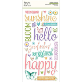 Simple Vintage Flower Shoppe Foam Stickers