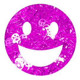 Izink Glitter Pink Smiley