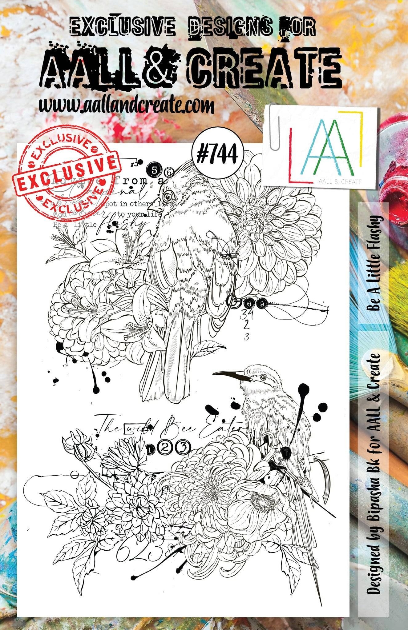 #0744 Be A Little Flashy A5 Clear Stamp Set