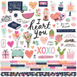 Happy Hearts Cardstock Stickers Combo