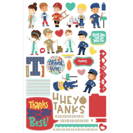 First Responders Ephemera Cardstock Die-Cuts