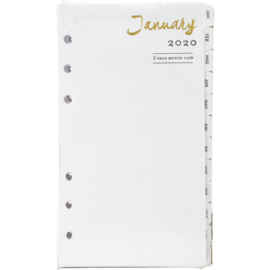 Personal Planner 12-Month Calendar Insert 2020