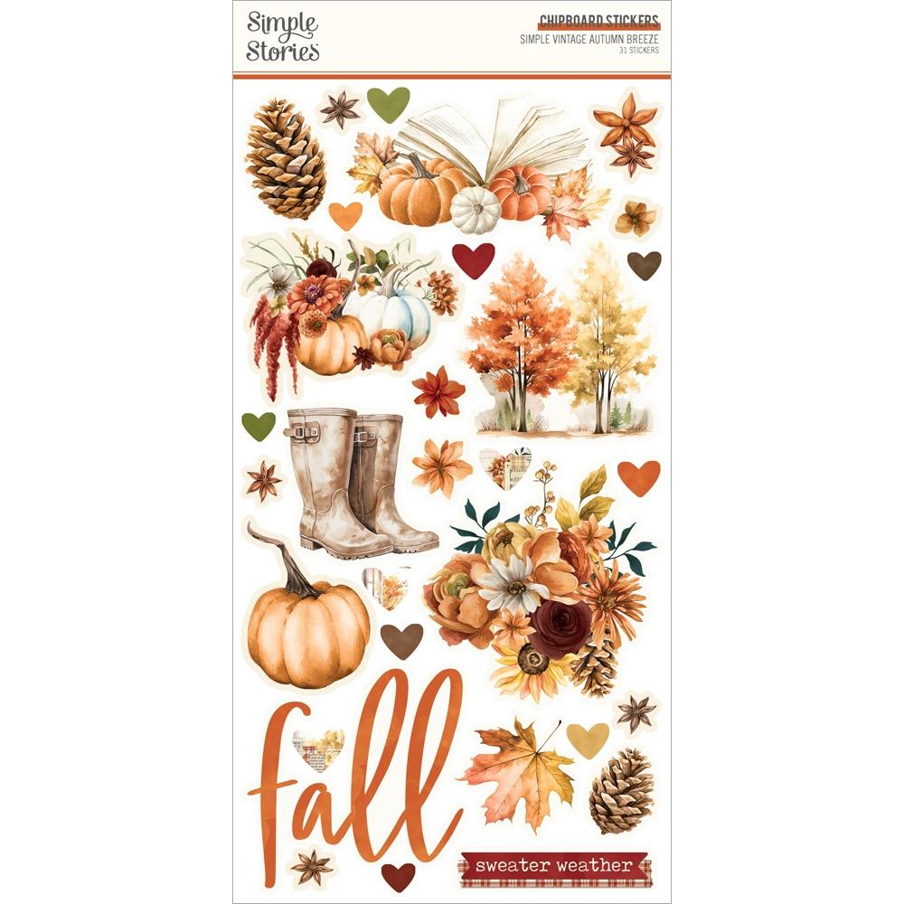 Autumn Breeze Chipboard Stickers 6"X12"