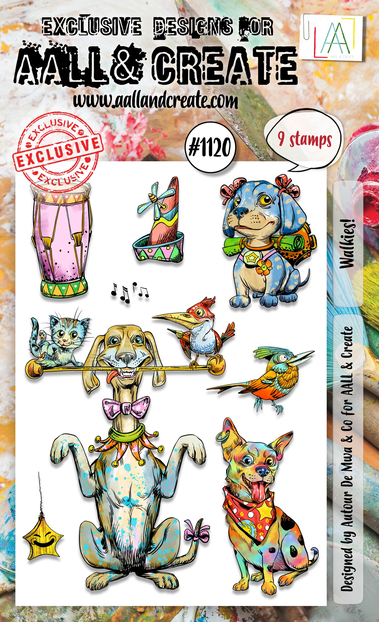 #1120 Walkies! A6 Stamp Set