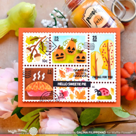 Fall Postage Collage Stencil