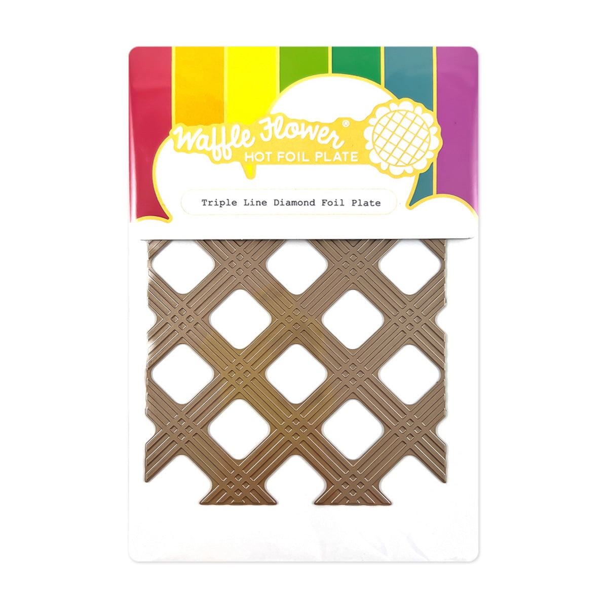 Triple Line Diamond Foil Plate