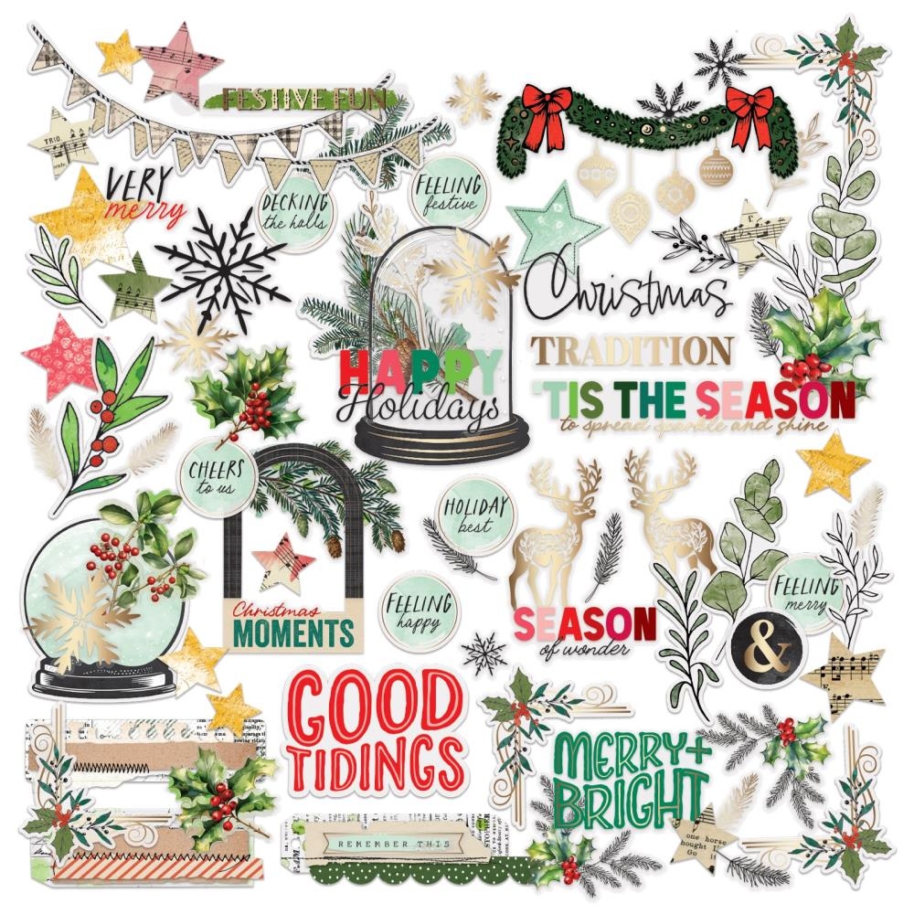 Mistletoe And Memories Die-Cuts Foiled