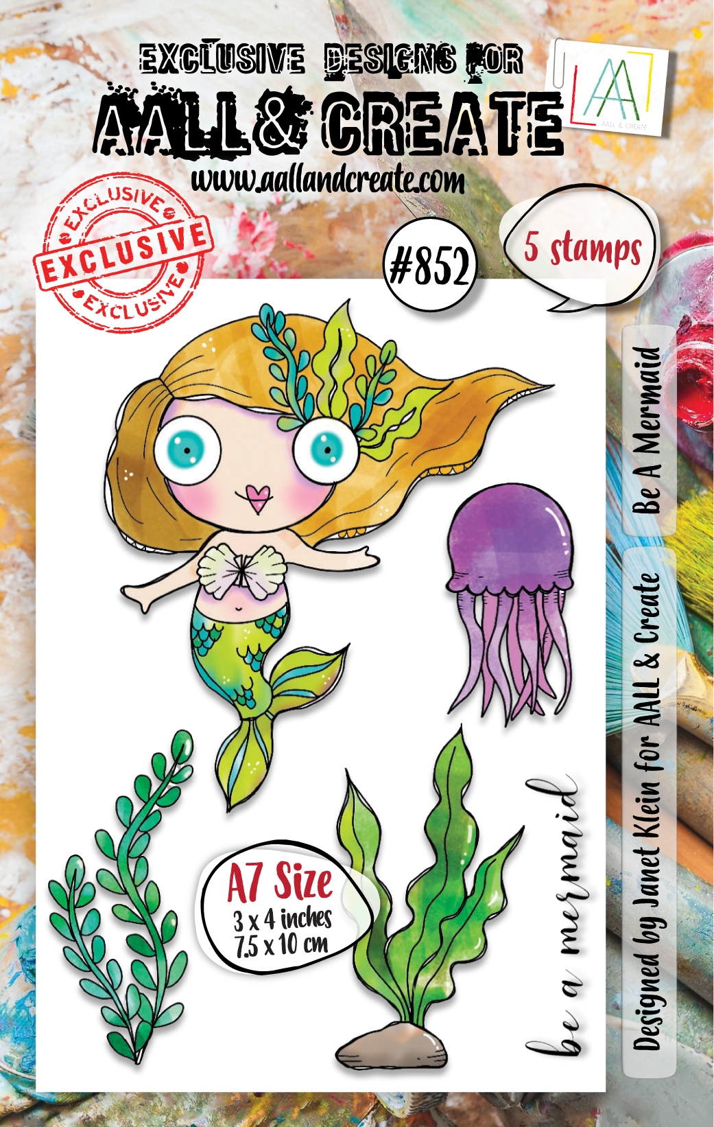 #0852 Be A Mermaid A7 Clear Stamp Set