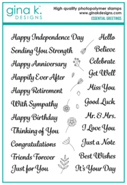Essential Greetings stamps