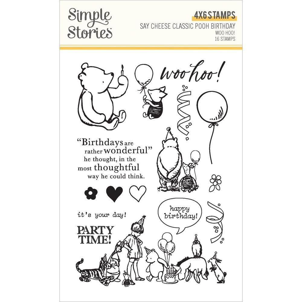 Say Cheese Classic Pooh Birthday Stamps Woo Hoo!