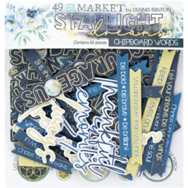 Starlight Dreams Chipboard Set Words