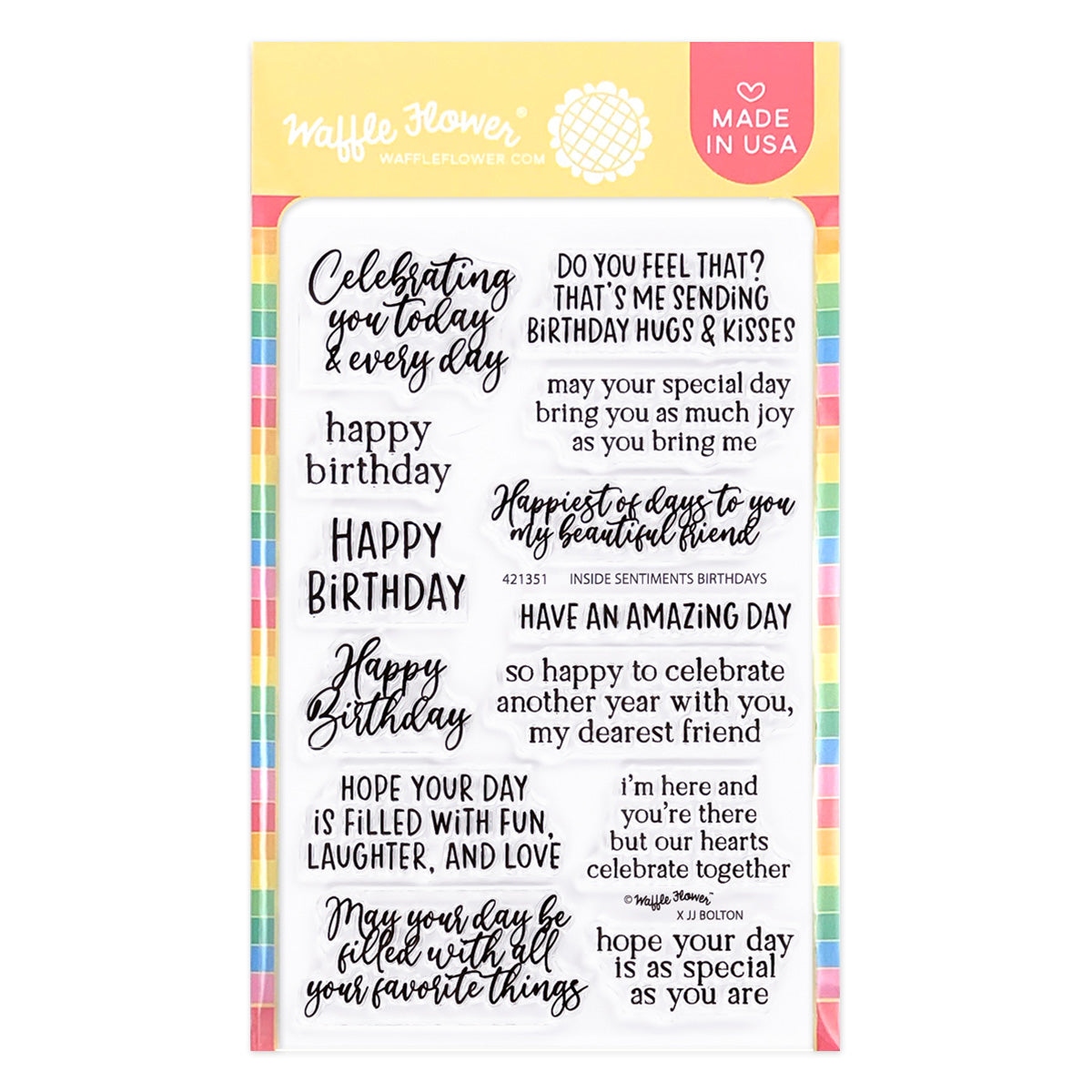 Inside Sentiments Birthday 2 Stamps