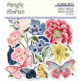 Simple Vintage Indigo Garden Bits & Pieces Die-Cuts Floral