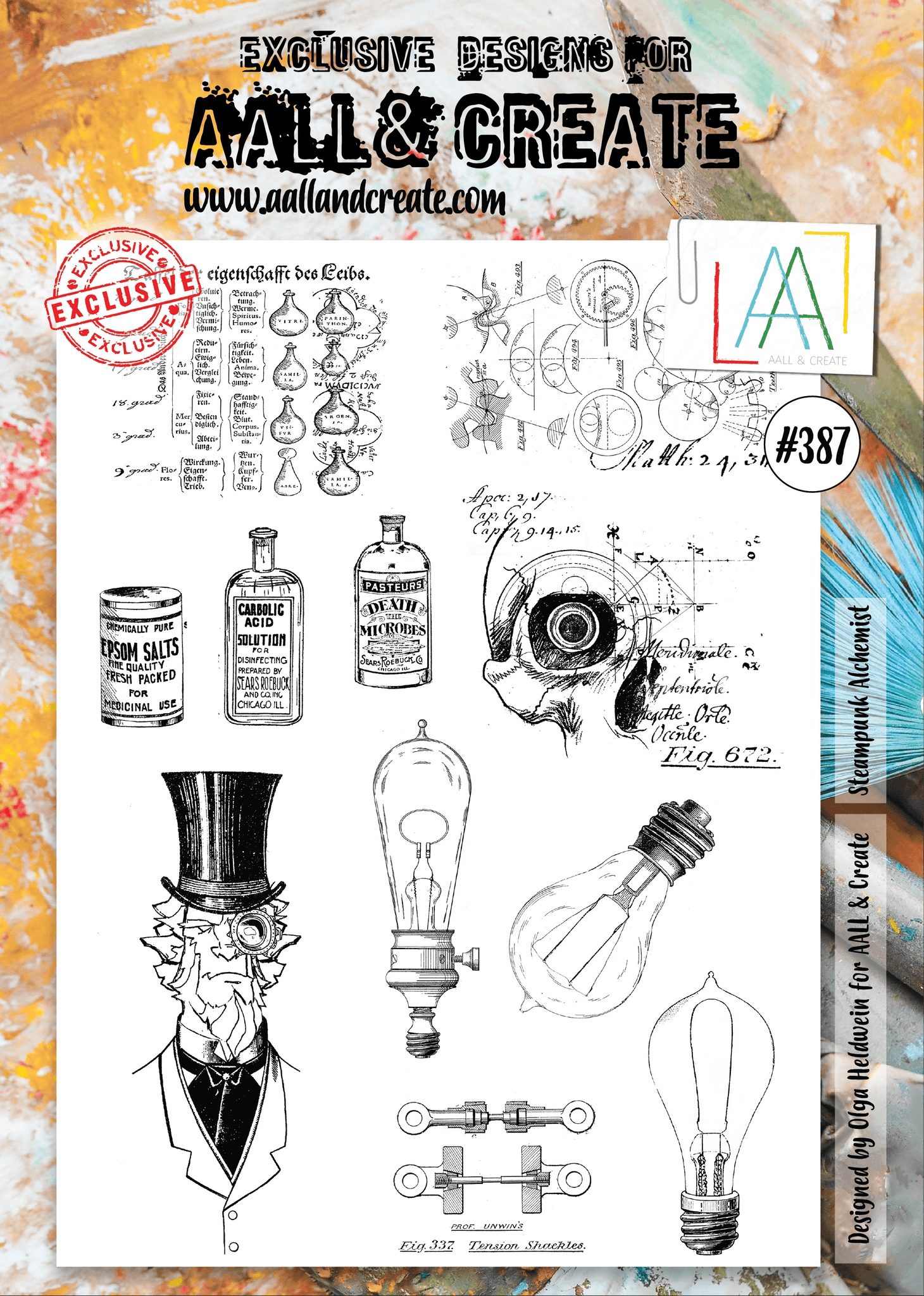 #0387 Steampunk Alchemist Clear Stamp Set