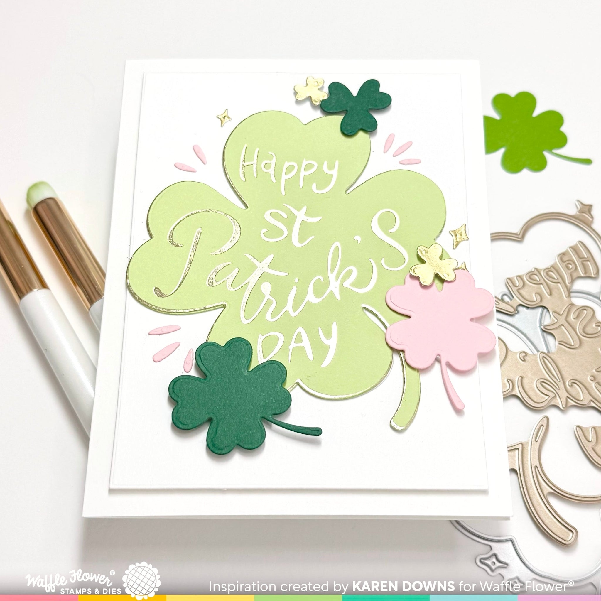 Lucky Clover Foil Plate