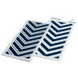 Double Chevron Layering Stencils 4"X9"