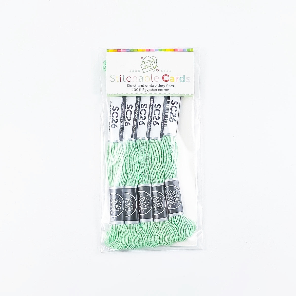 SC26 Embroidery Floss - Light Emerald Green 5/pk