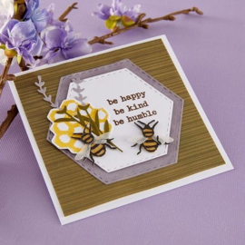 Lavender Fields Hexagons Etched Dies