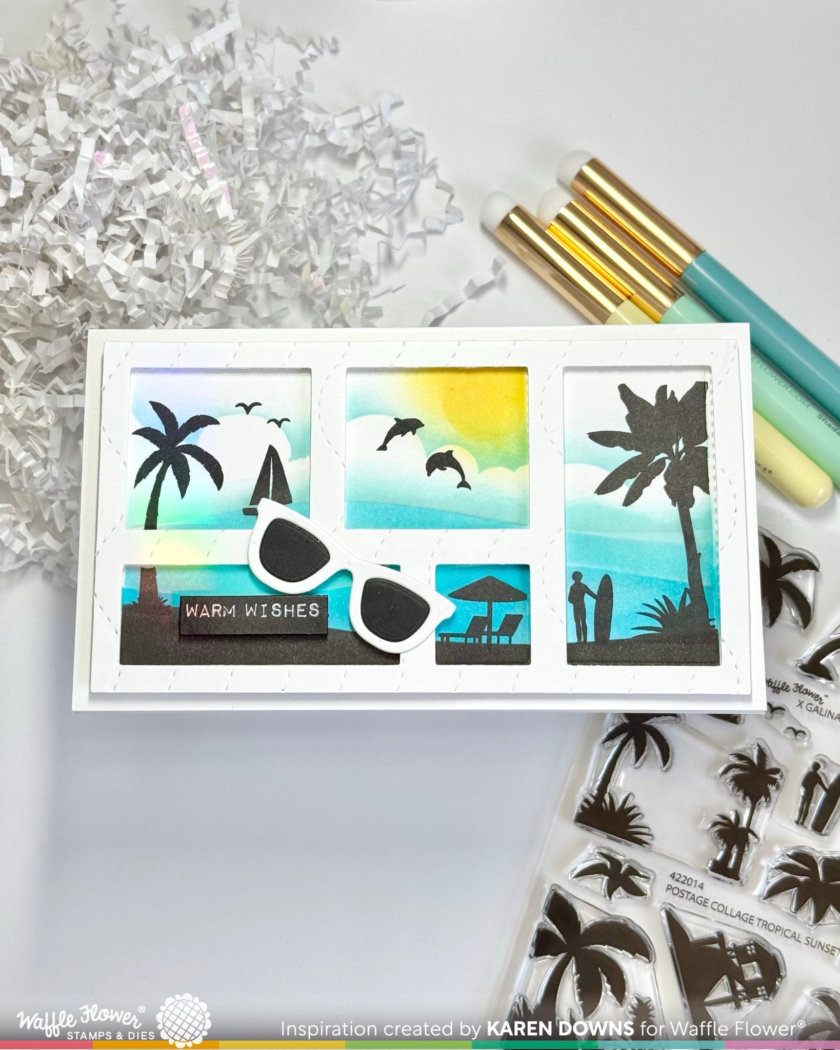 Postage Collage Mini Slimline Blocks Die
