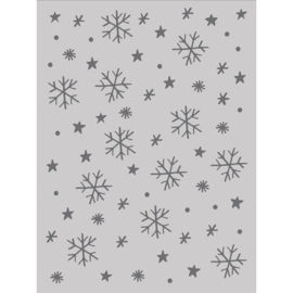 Winter Wonder Stencil 6"X8" Snow Flurries