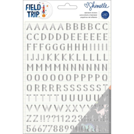 Field Trip Puffy Stickers Matte Silver Foil