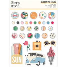 Sunny Days Decorative Brads