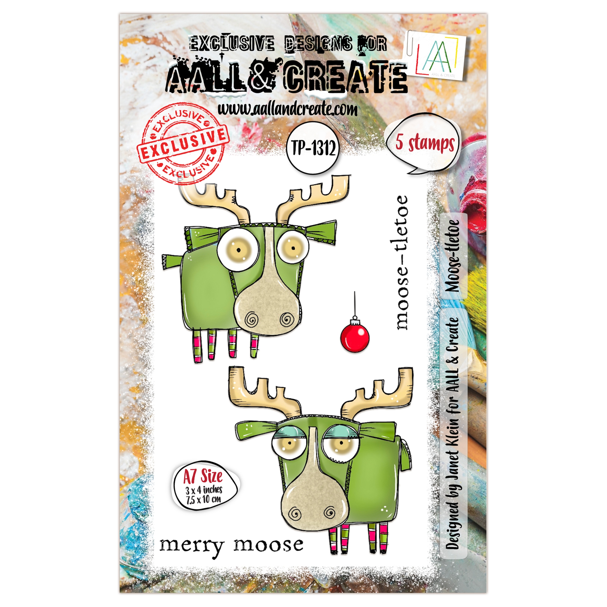 #1312 Moose-tletoe A7 Stamp Set