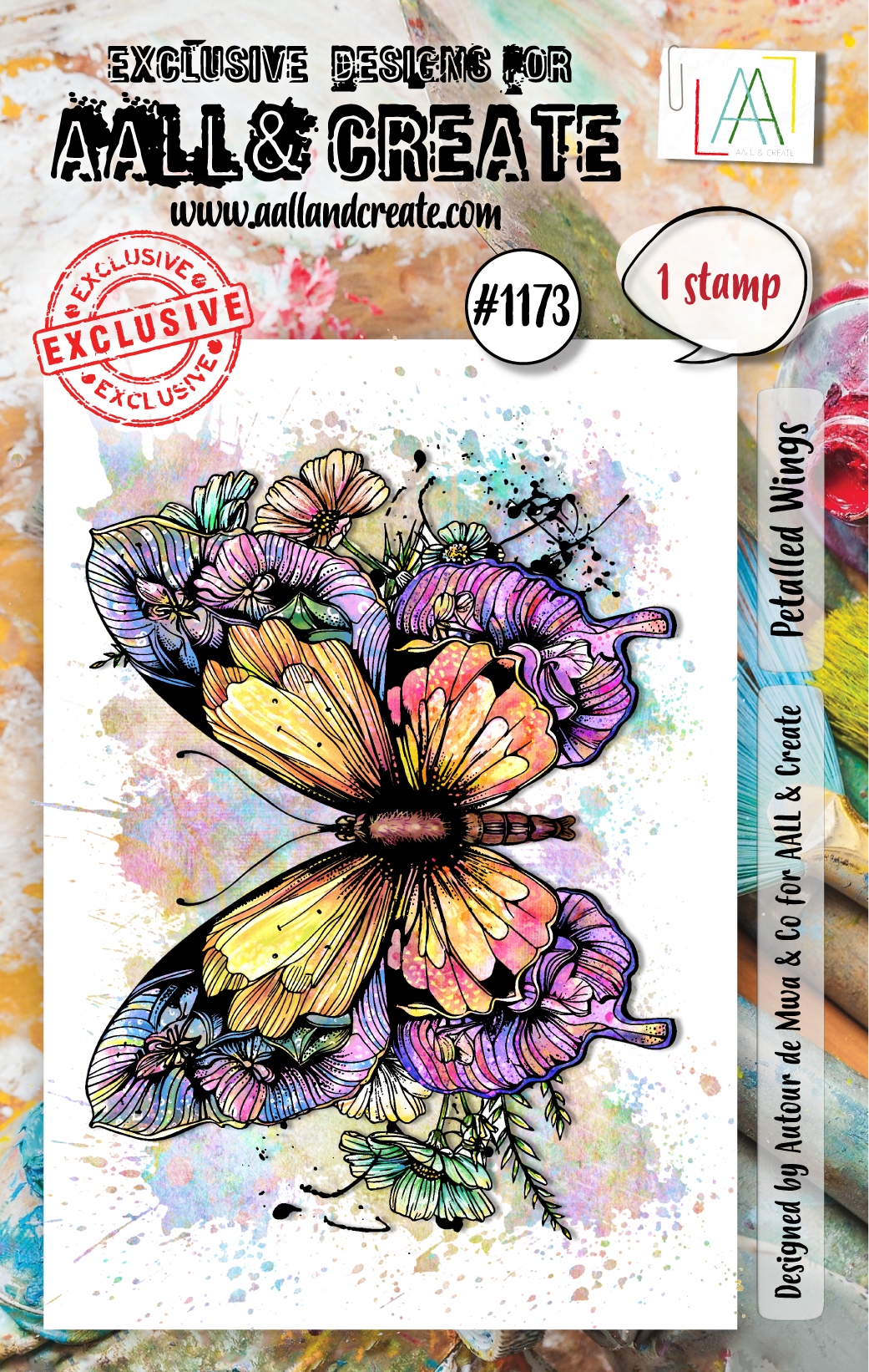 #1173 Petalled Wings A7 Stamp Set