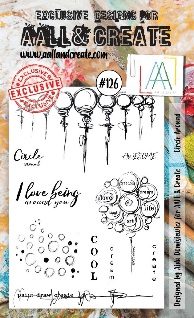 #0126 Circle Around A6 Clear Stamp Set