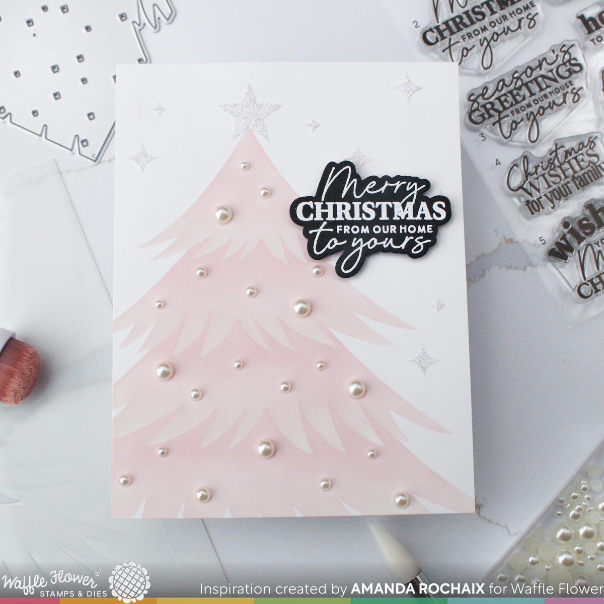 Family Christmas Sentiments Matching Die
