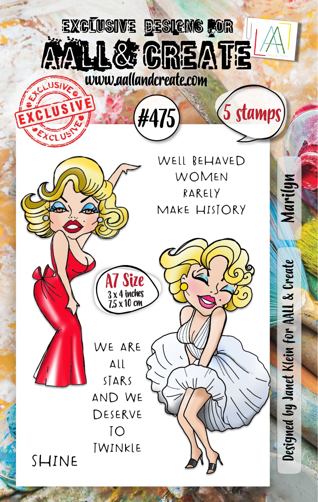 #0475 Marilyn A7 Clear Stamp Set