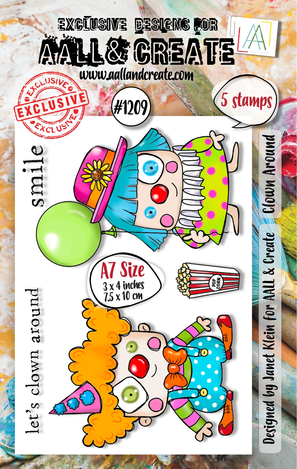 #1209 Clown Around A7 Stamp Set