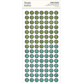 Color Palette Foam Stickers Type Keys Cool