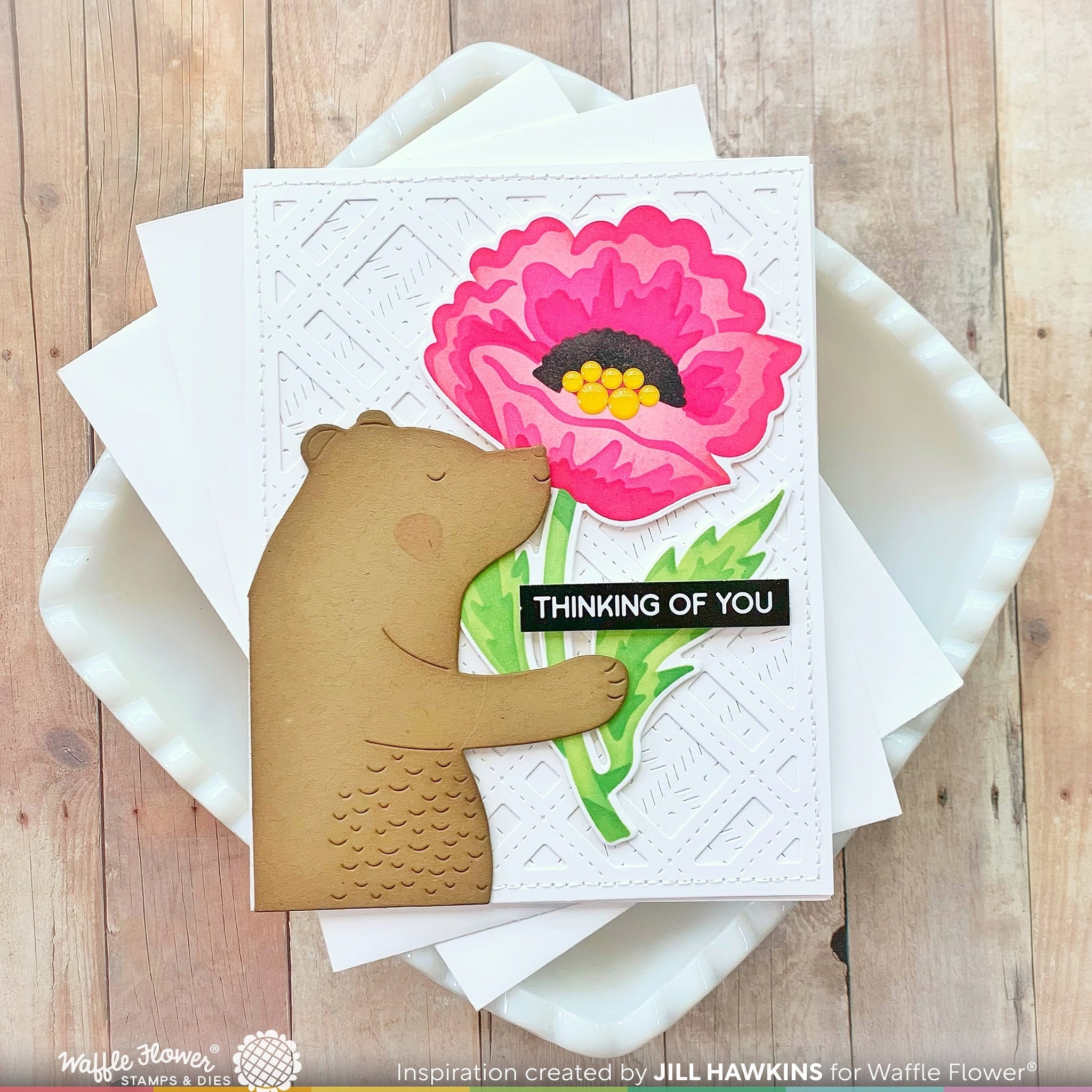 Sketched Poppy Coloring Stencil