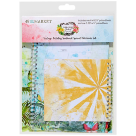 Vintage Artistry Sunburst Spiral Notebook Set