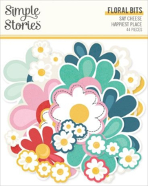 Say Cheese Happiest Place Floral Bits & Pieces Die Cuts