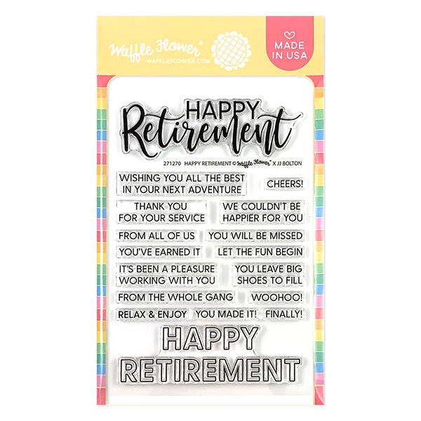 Happy Retirement Duo Stamp Set