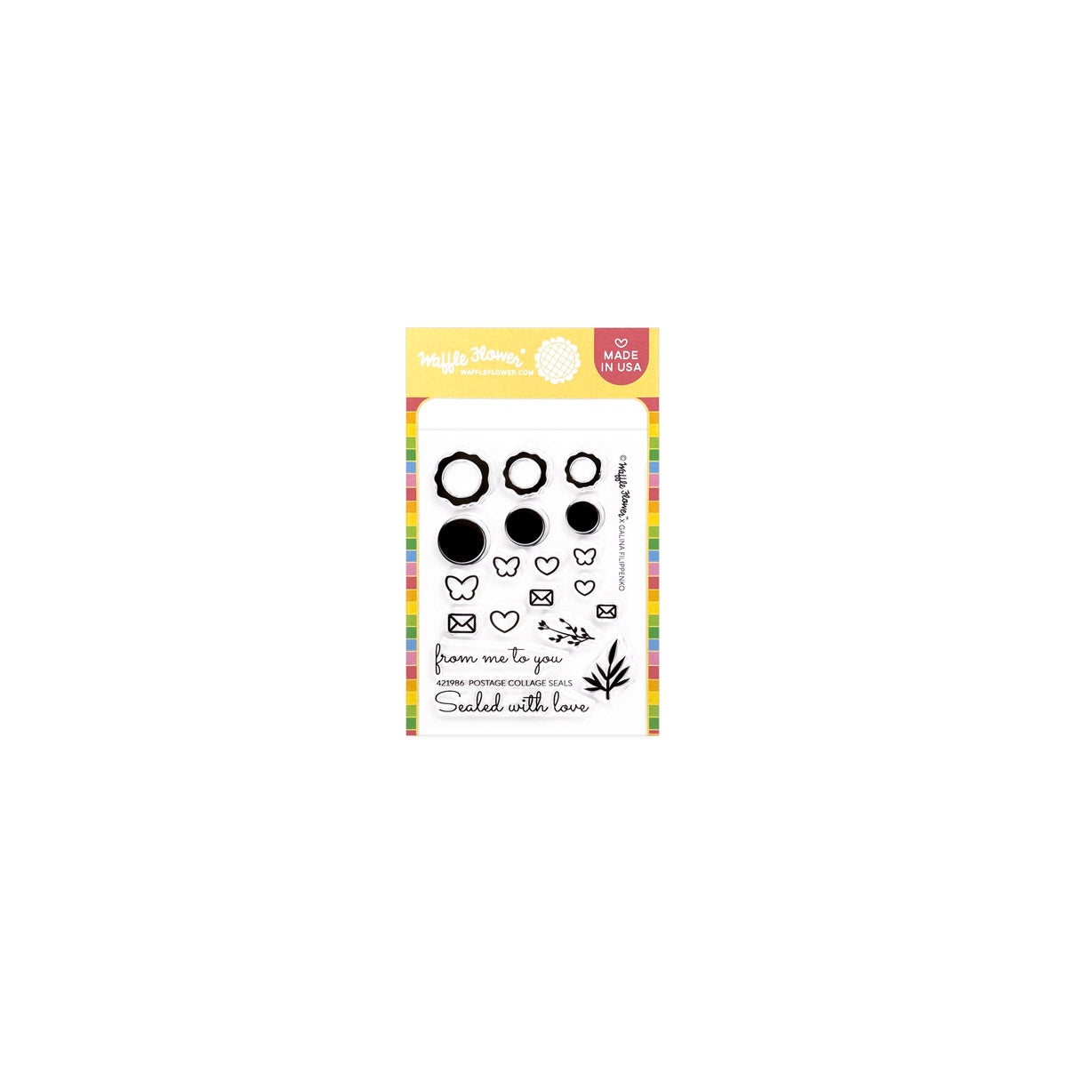 Postage Collage Mini Seals Stamp Set