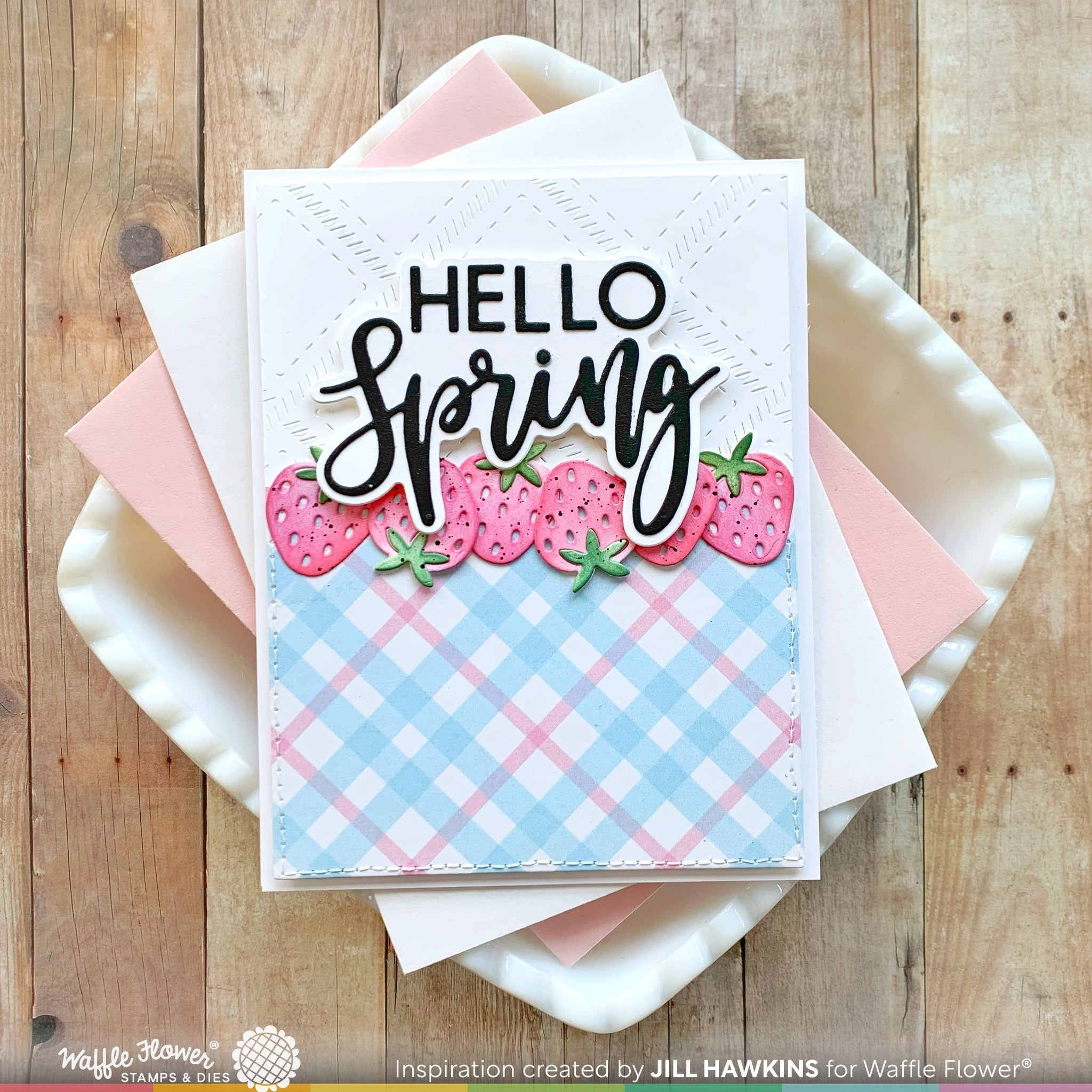 Berry Sweet Gingham Paper Pad