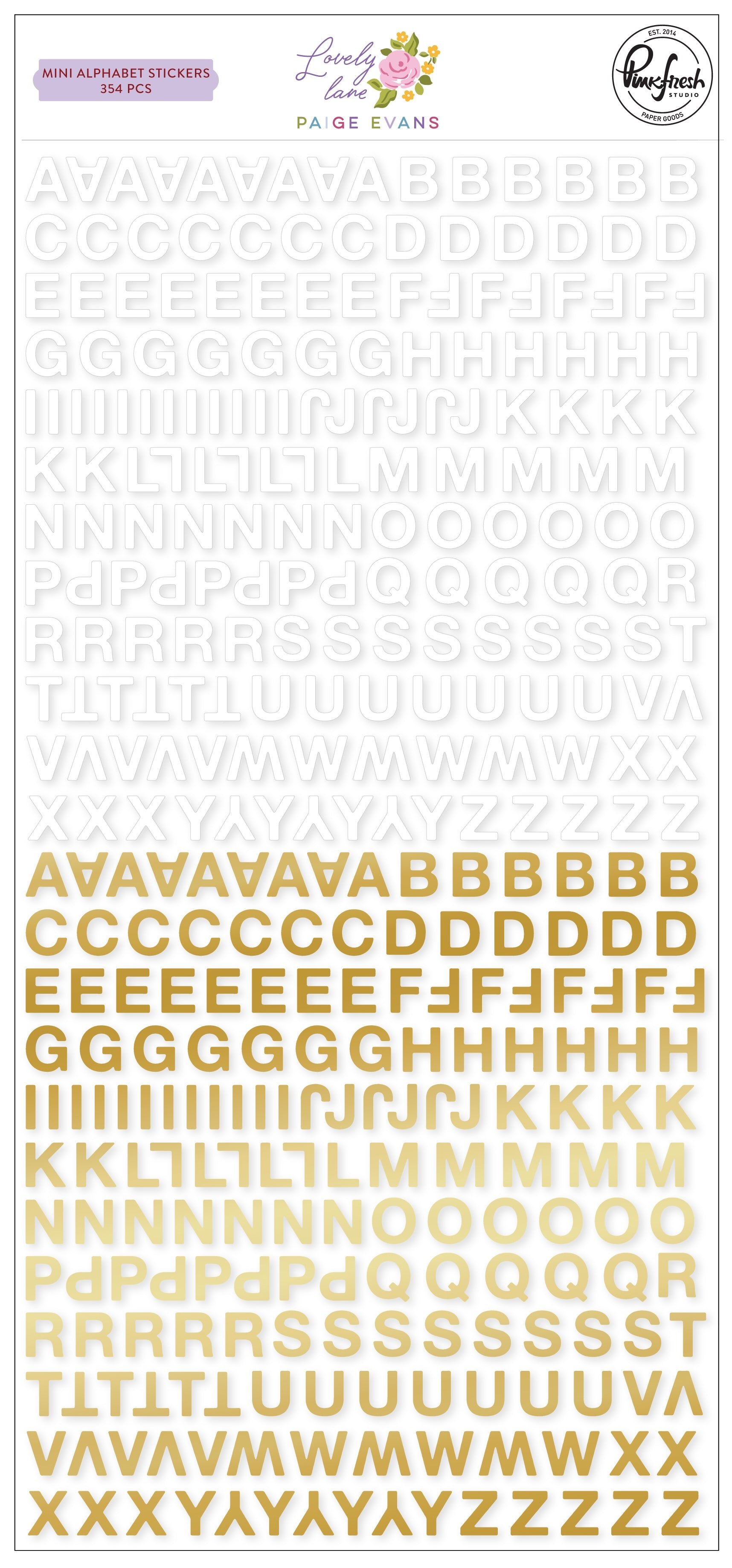 Lovely Lane Mini Alphabet Stickers