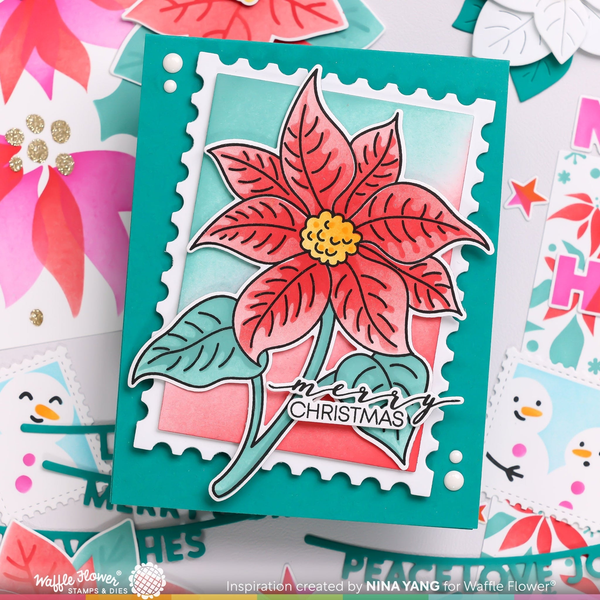 Sketched Poinsettia Stamp Set