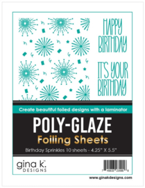 Birthday Sprinkles GLAZE Foiling Sheets