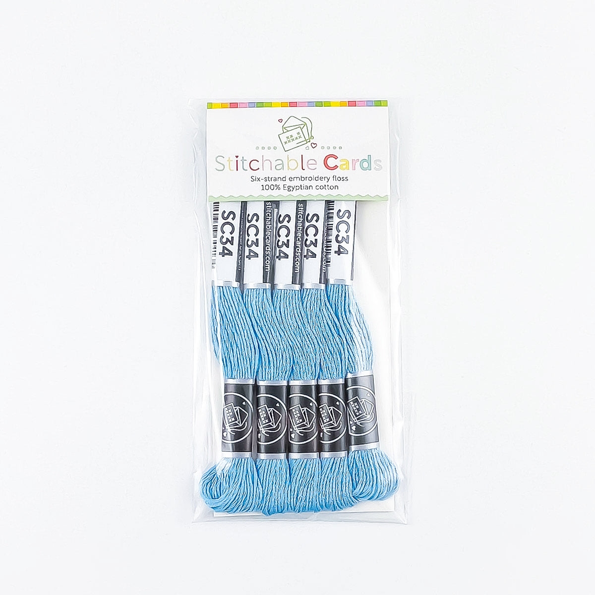 SC34 Embroidery Floss - Sky Blue 5/pk